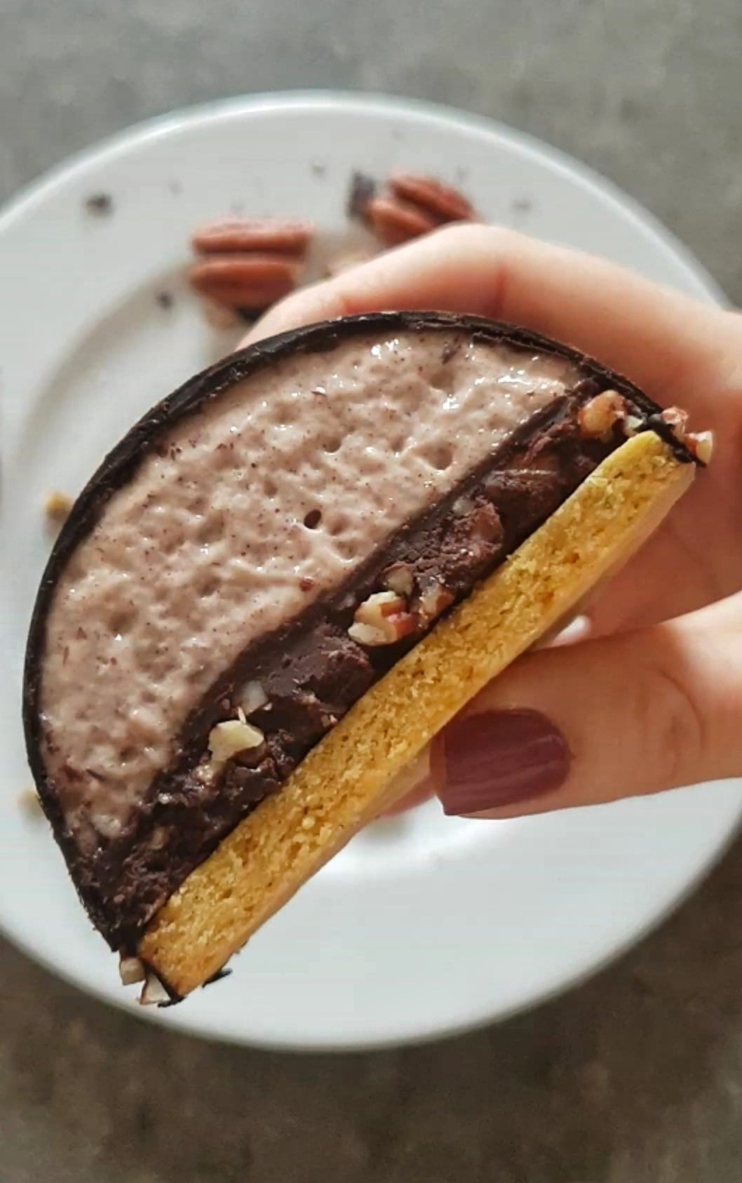 dôme mousse chocolat & noix de pécan (protéiné)