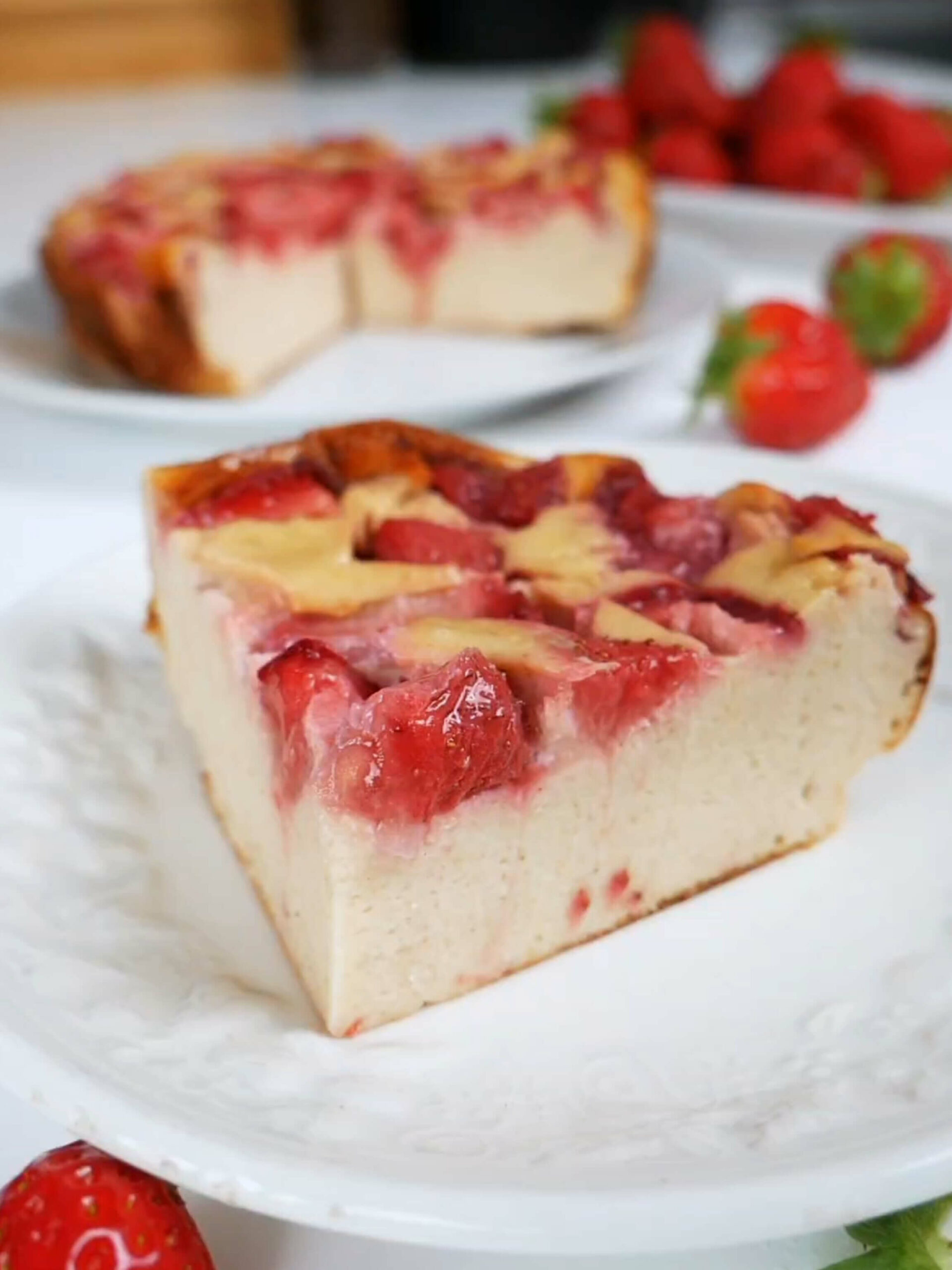 gâteau au fromage blanc et fraise