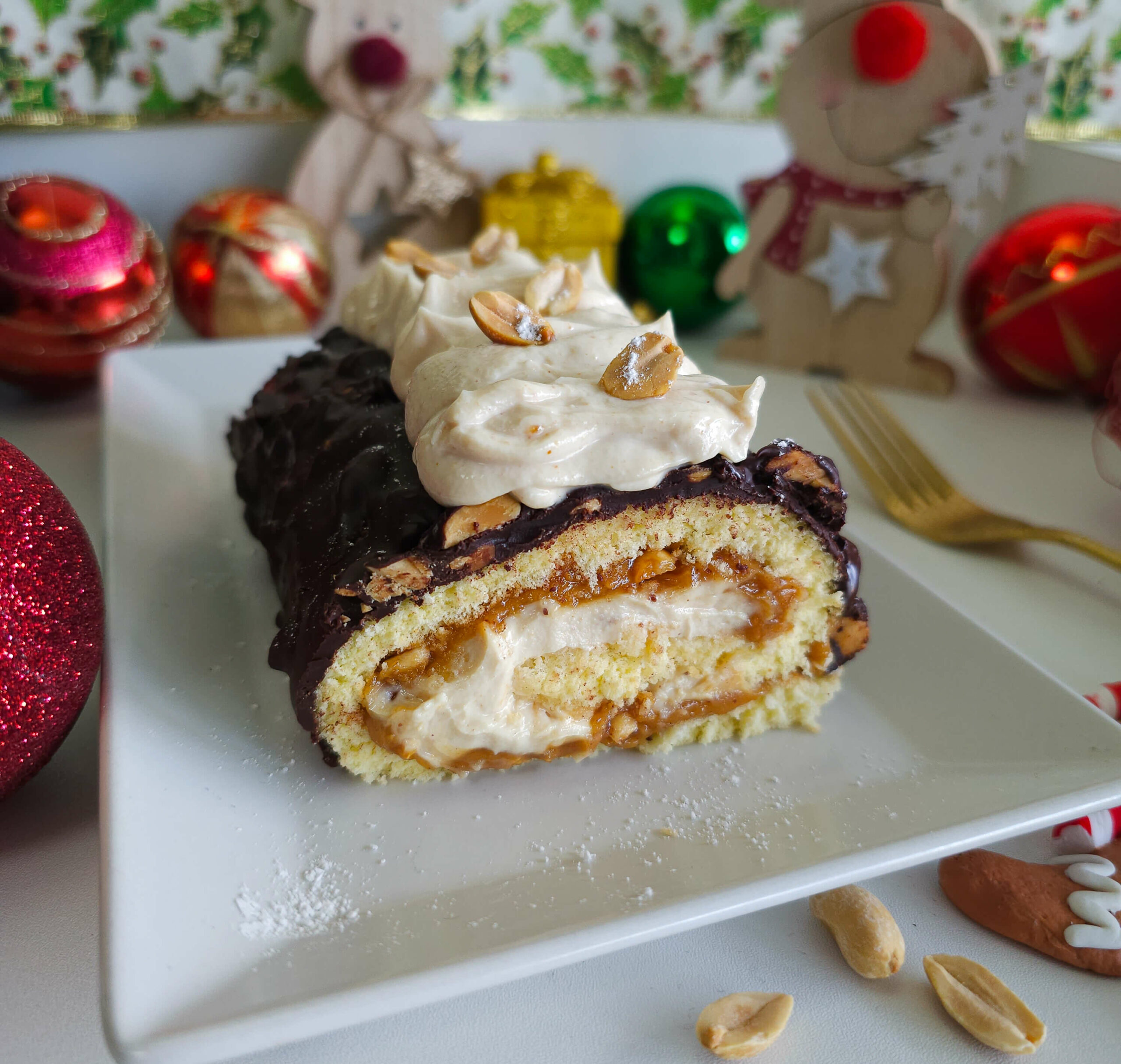 bûche façon snickers