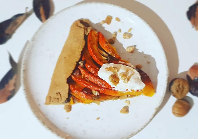 TARTE rustique salée au potimarron (végétalien/vegan - sans gluten)