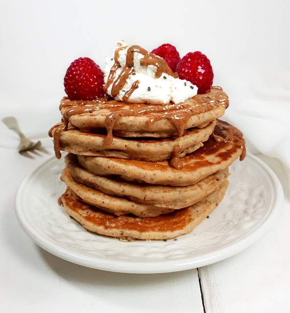 pancakes sans gluten, farine quinoa/riz complet