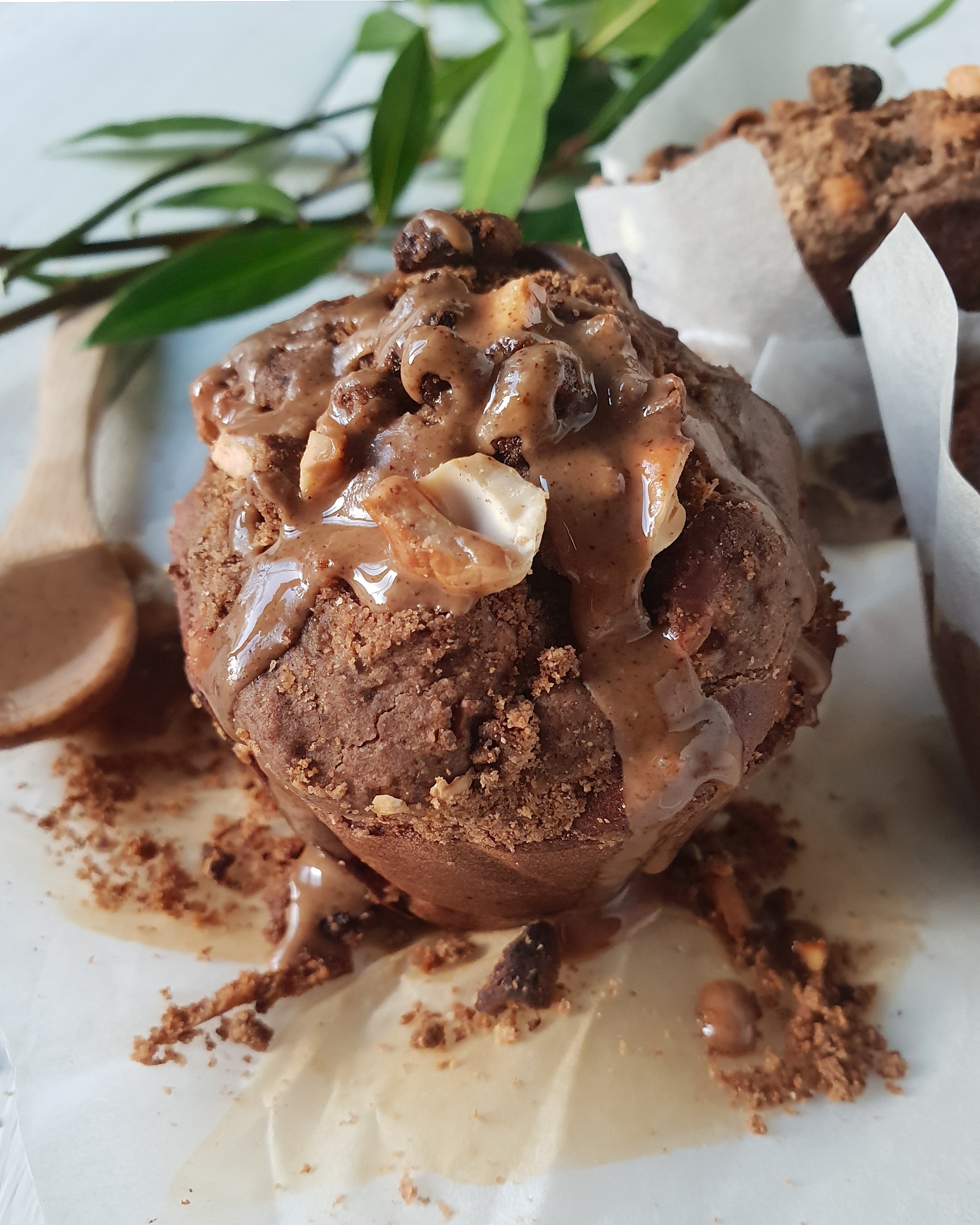 MUFFINS à la farine de châtaigne et CRUMBLE NOISETTE