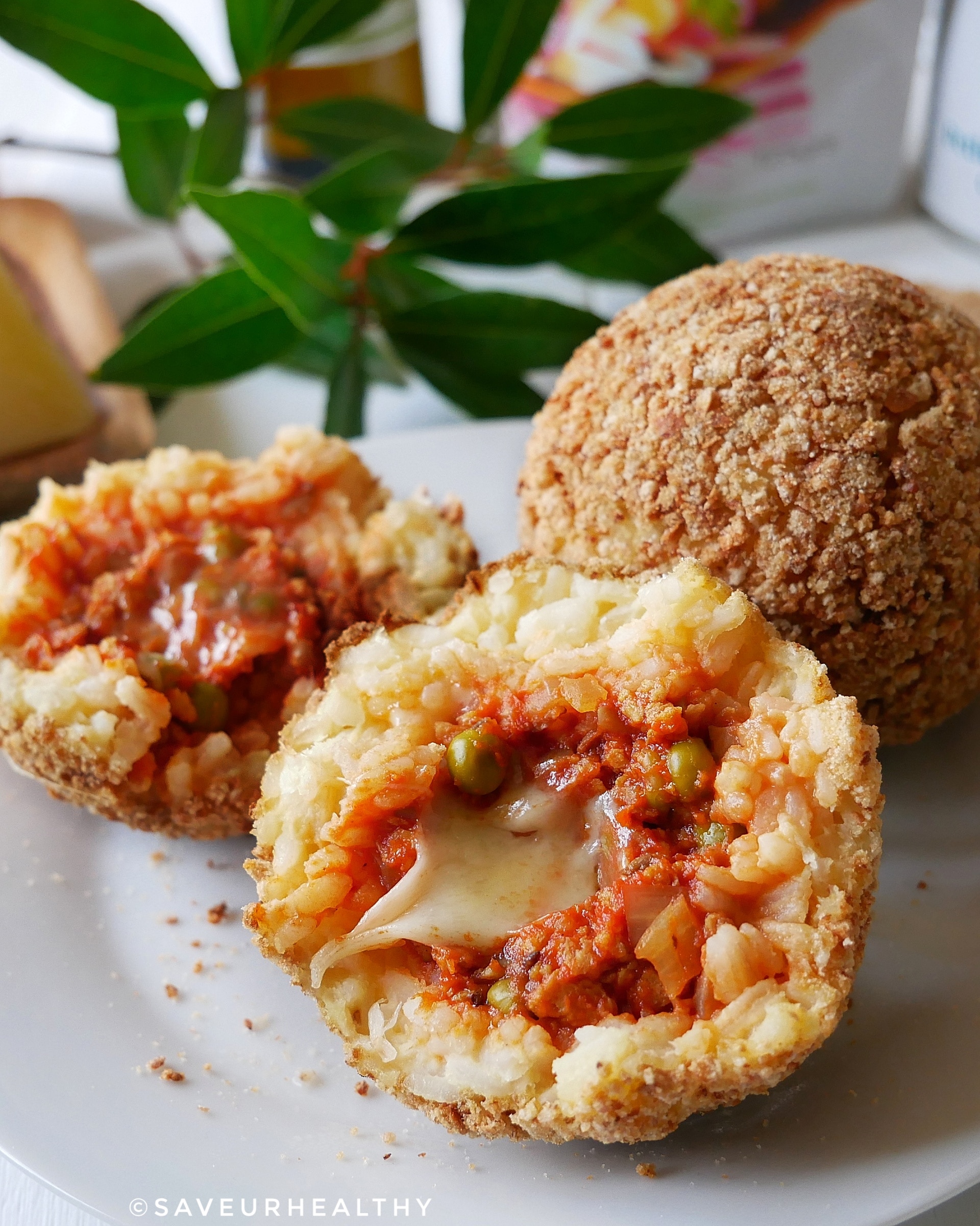 arancini (boulettes de riz) végétarien au four allégé