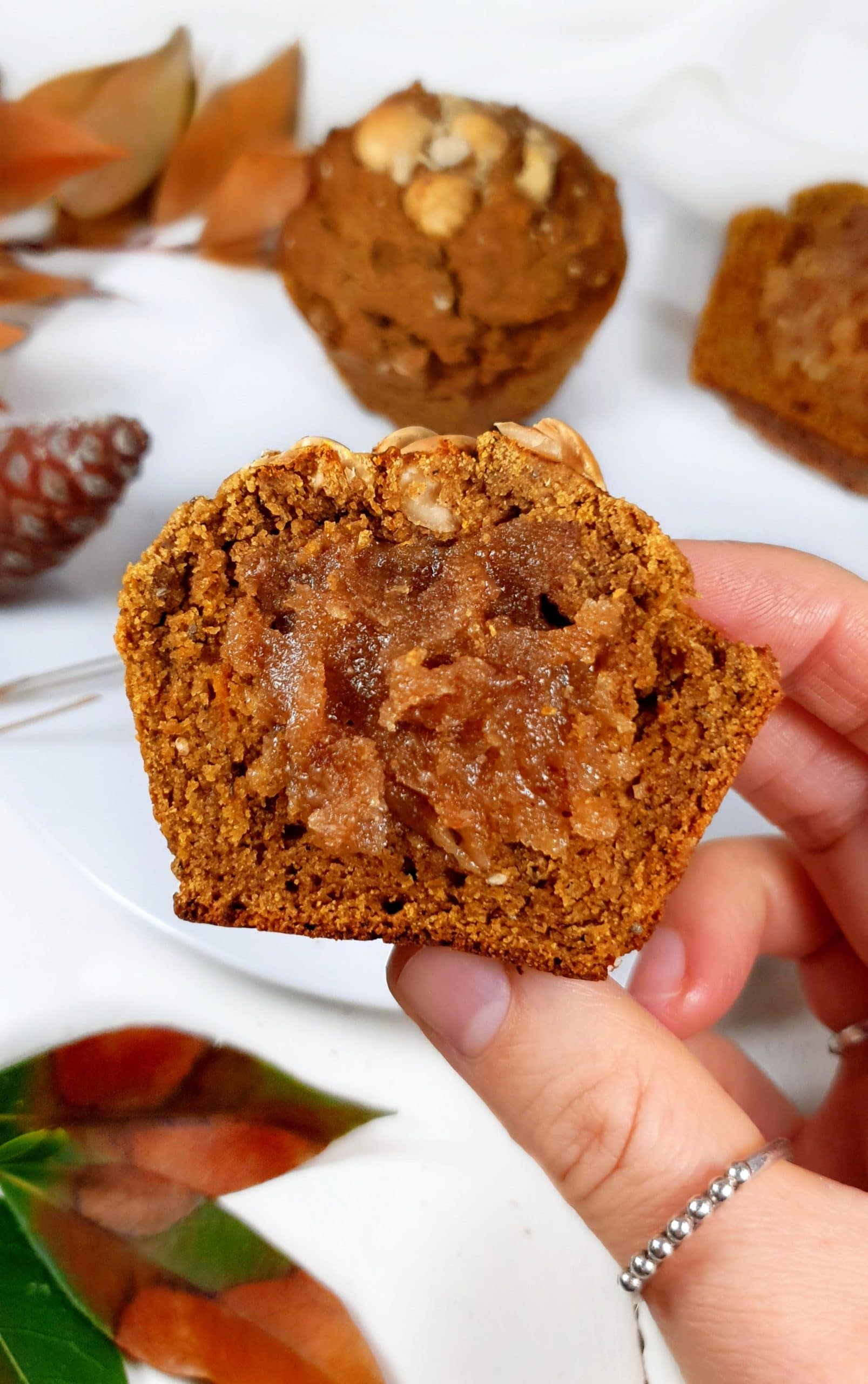 MUFFINS potiron & coeur crème de marrons (vegan, sans gluten)