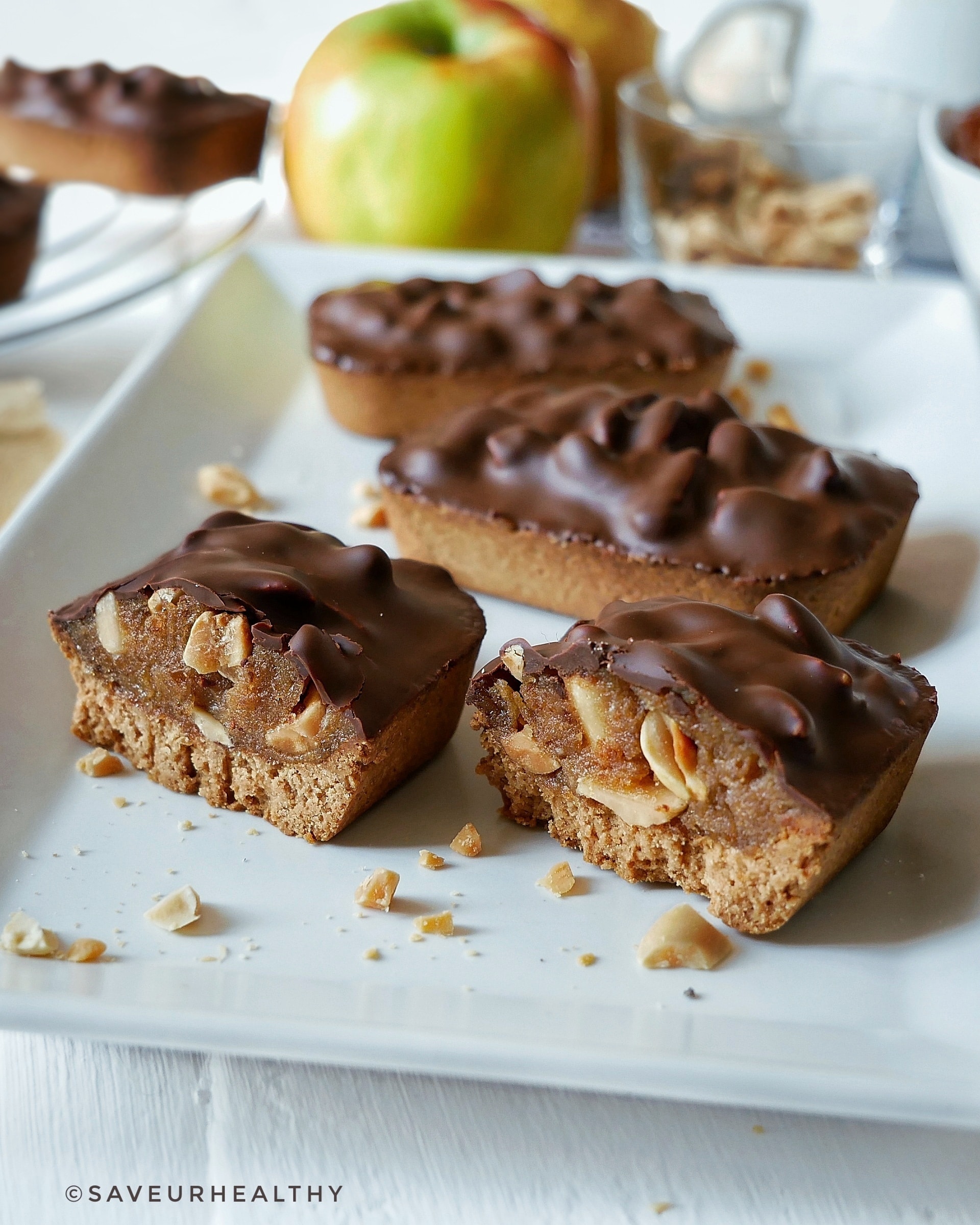 tarte façon snickers (sans gluten-sans lactose)