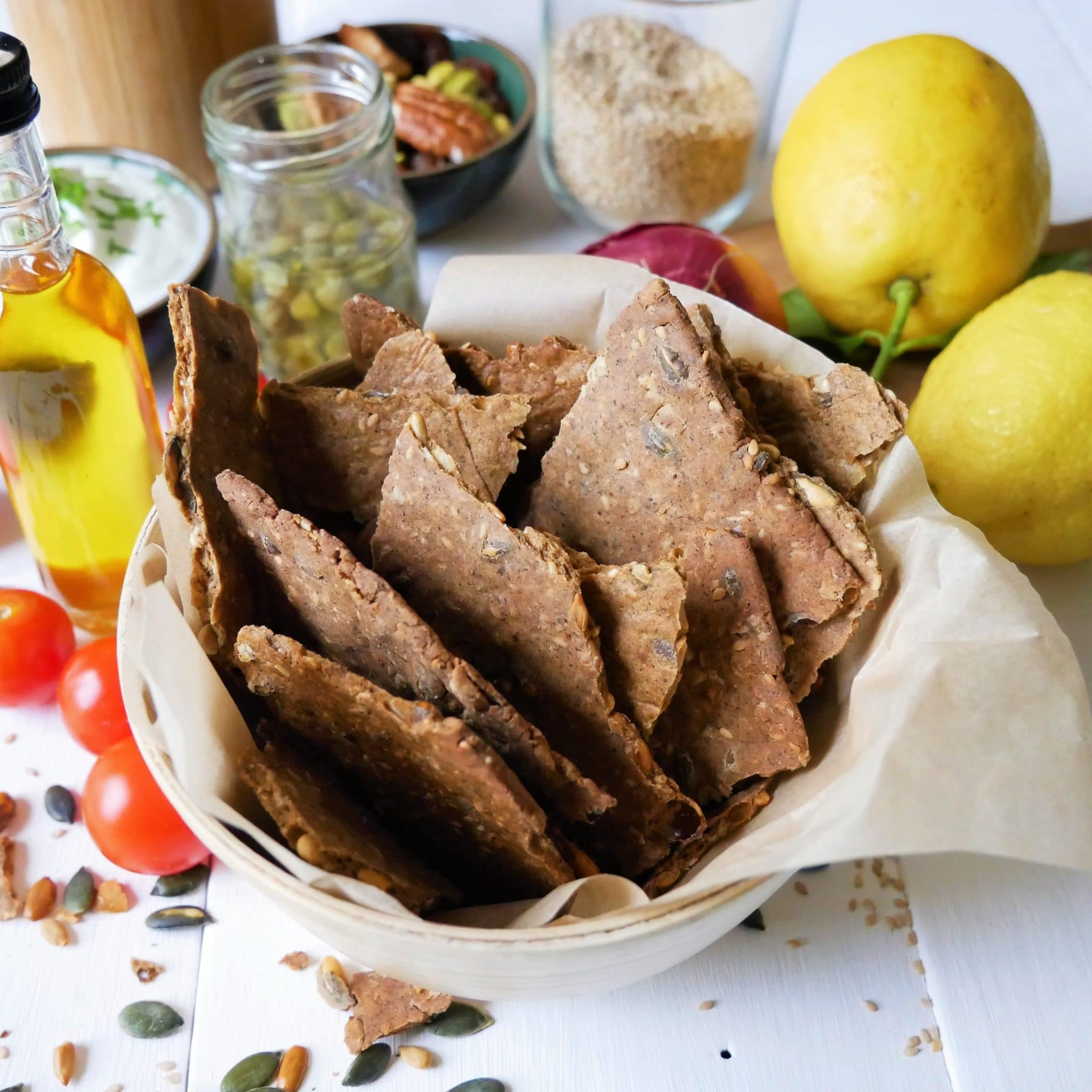 CRACKERS apéritifs maison (végétalien)