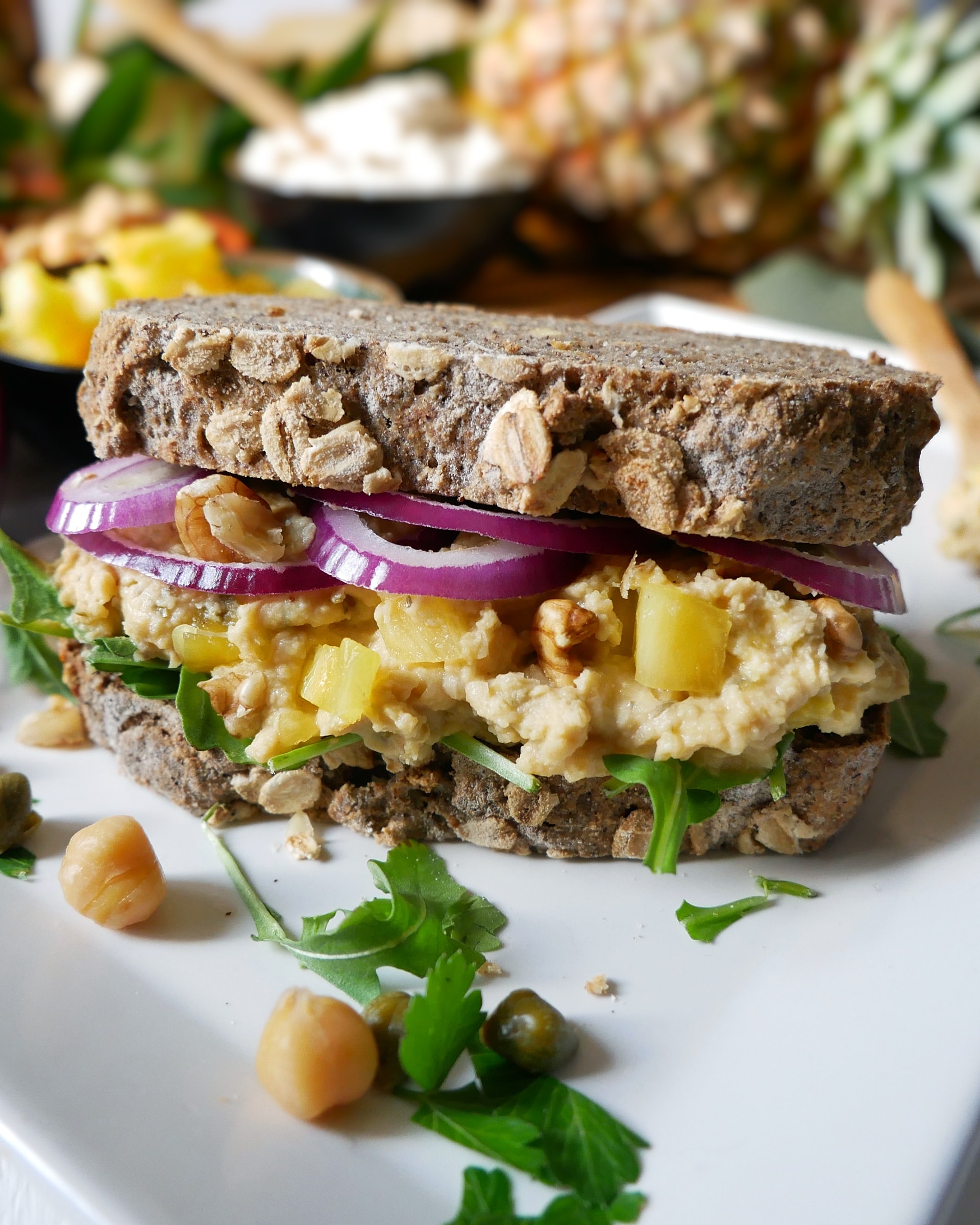 tartinade vegane pois chiches ananas