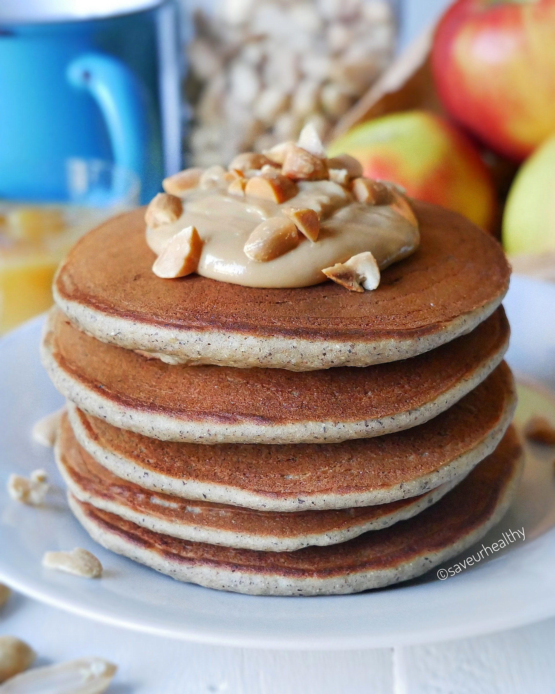pancakes sans gluten à la purée de cacahuètes (vegan)