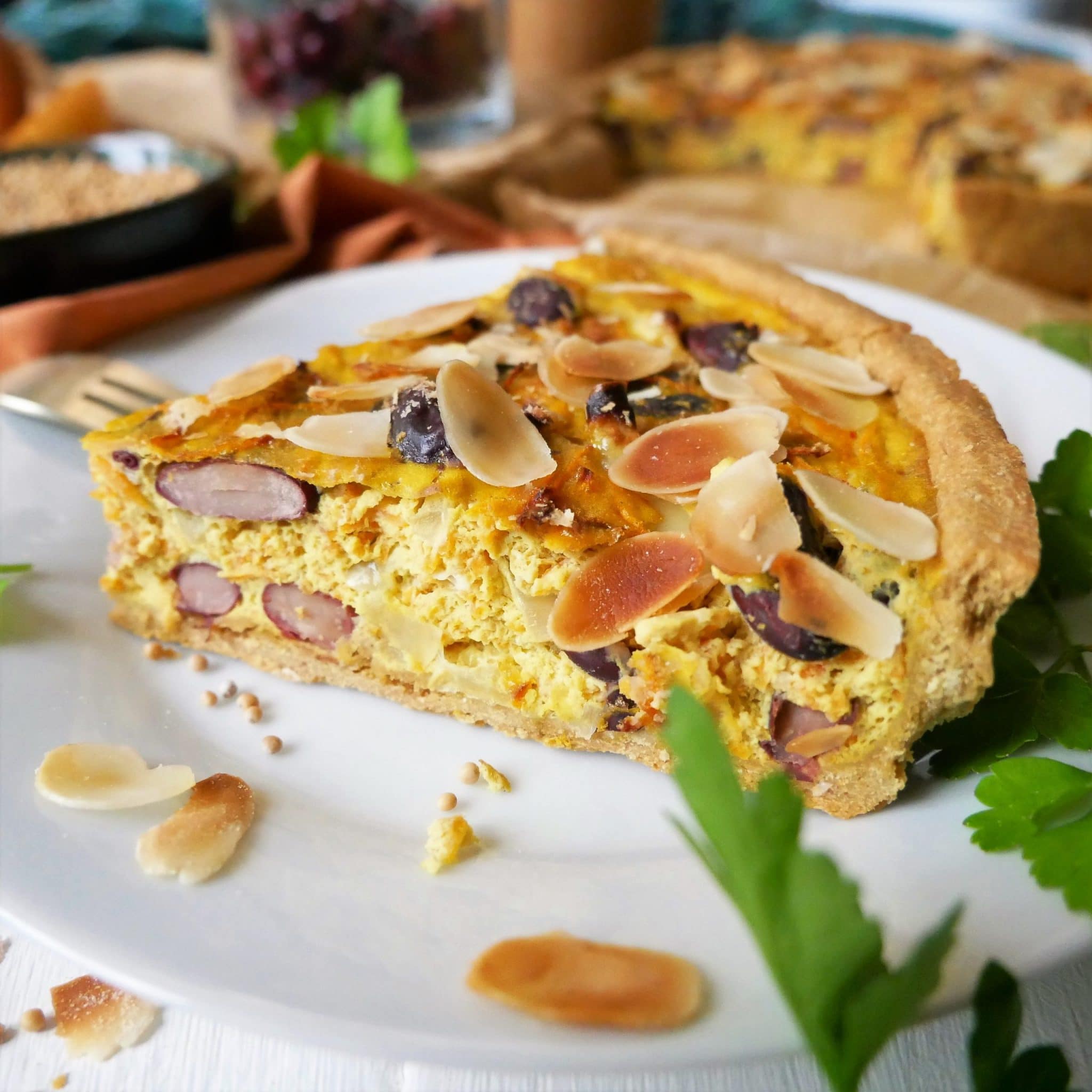 QUICHE sans gluten, sans lactose aux saveurs indiennes