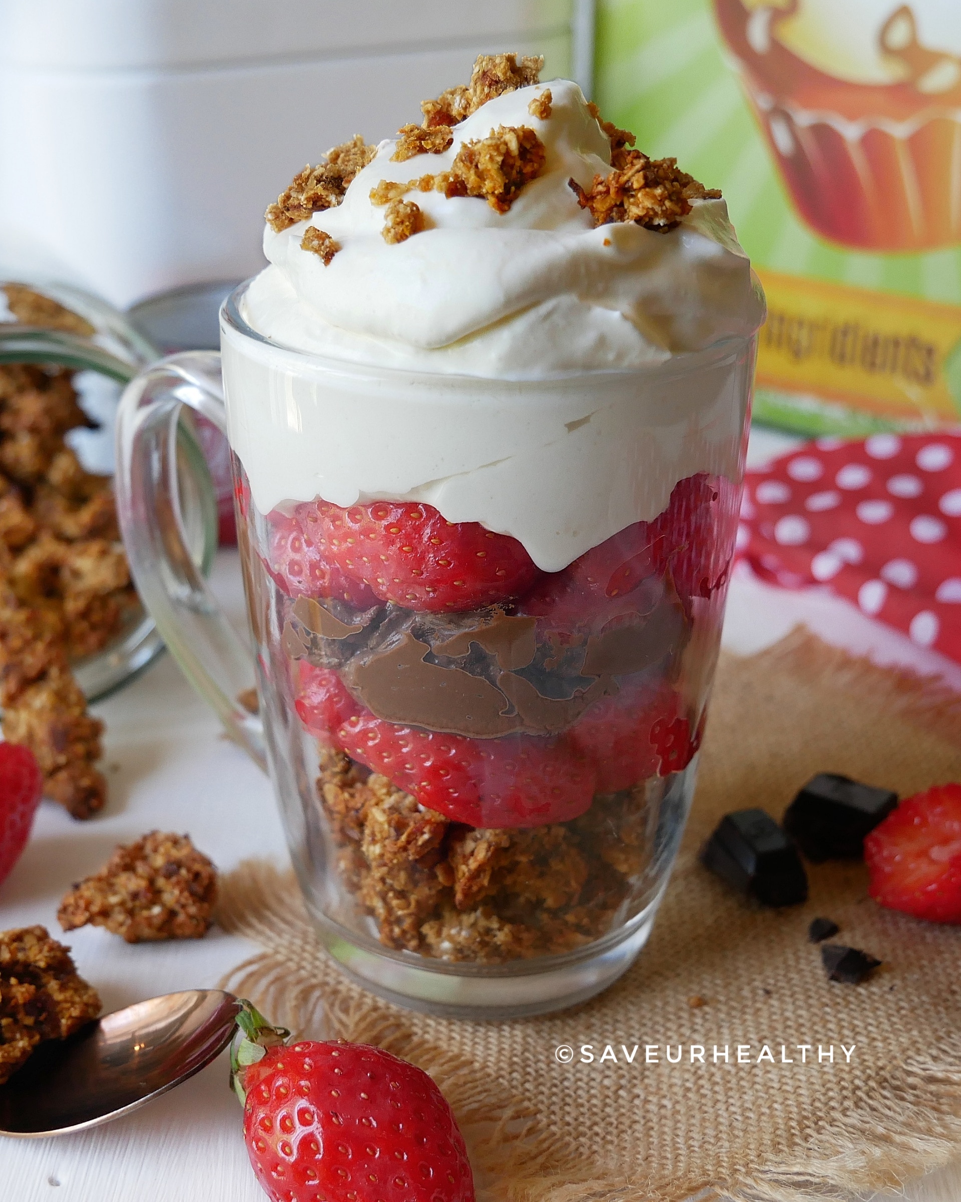 Parfait fraise chocolat (sans gluten sans lactose)