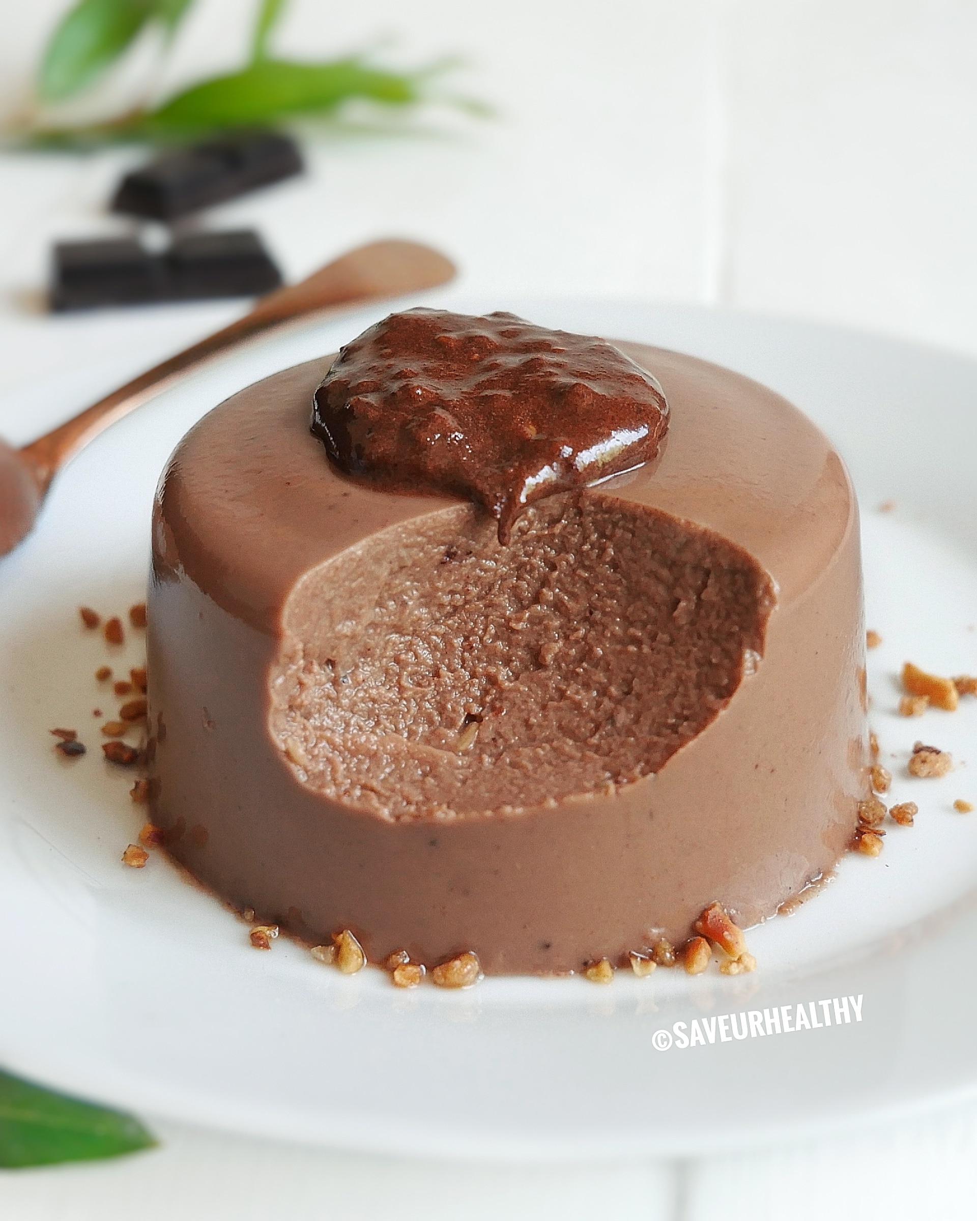 FLAN chocolat protéiné express (vegan-sans gluten)