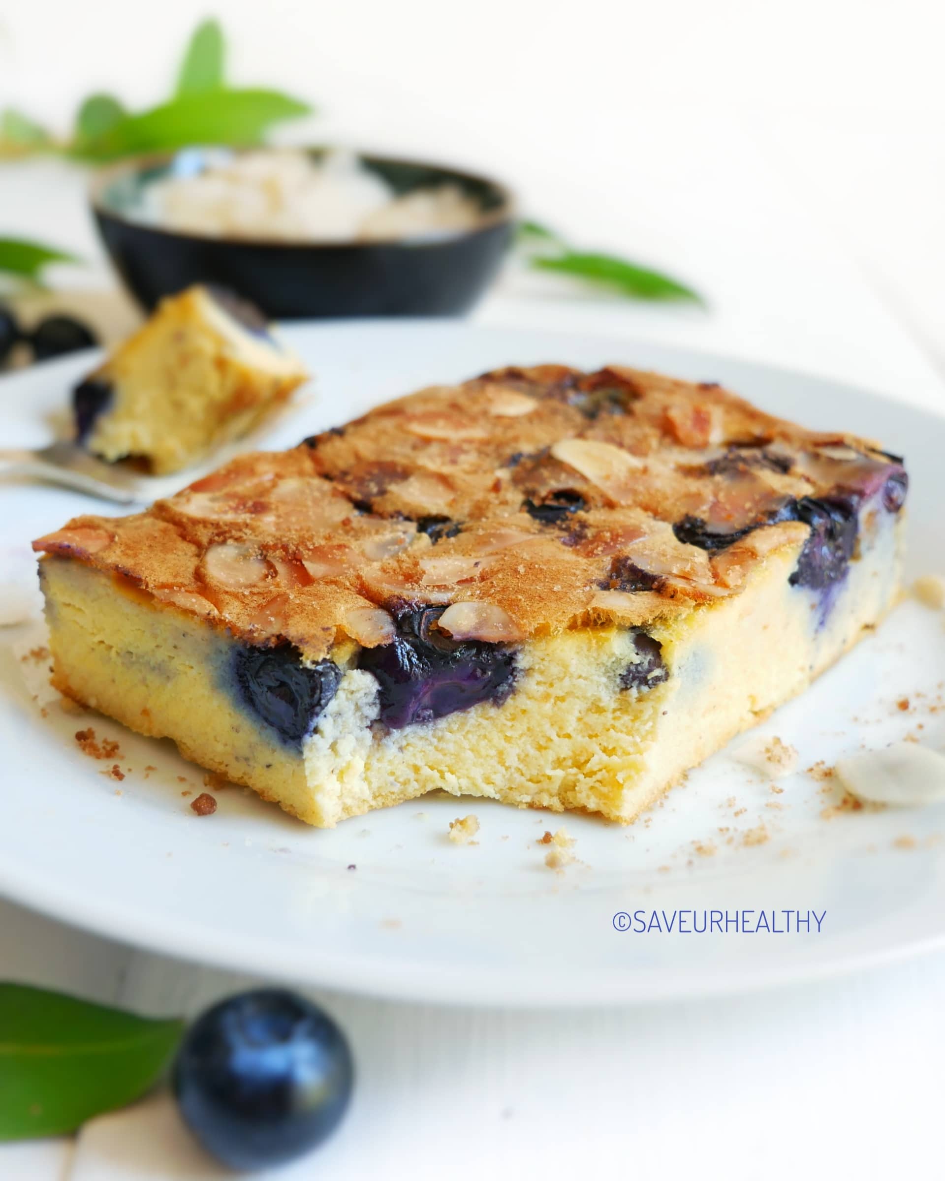 CLAFOUTIS MYRTILLES AMANDES sans lactose - sans gluten