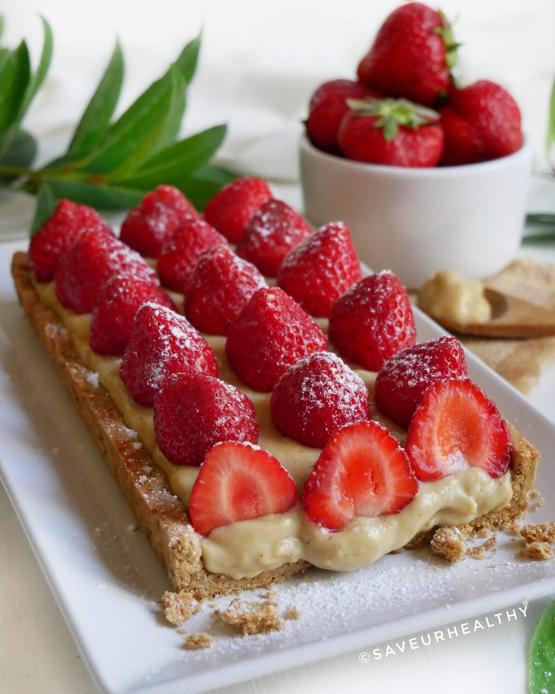 TARTE AUX FRAISES allégée sans beurre (sans lactose)