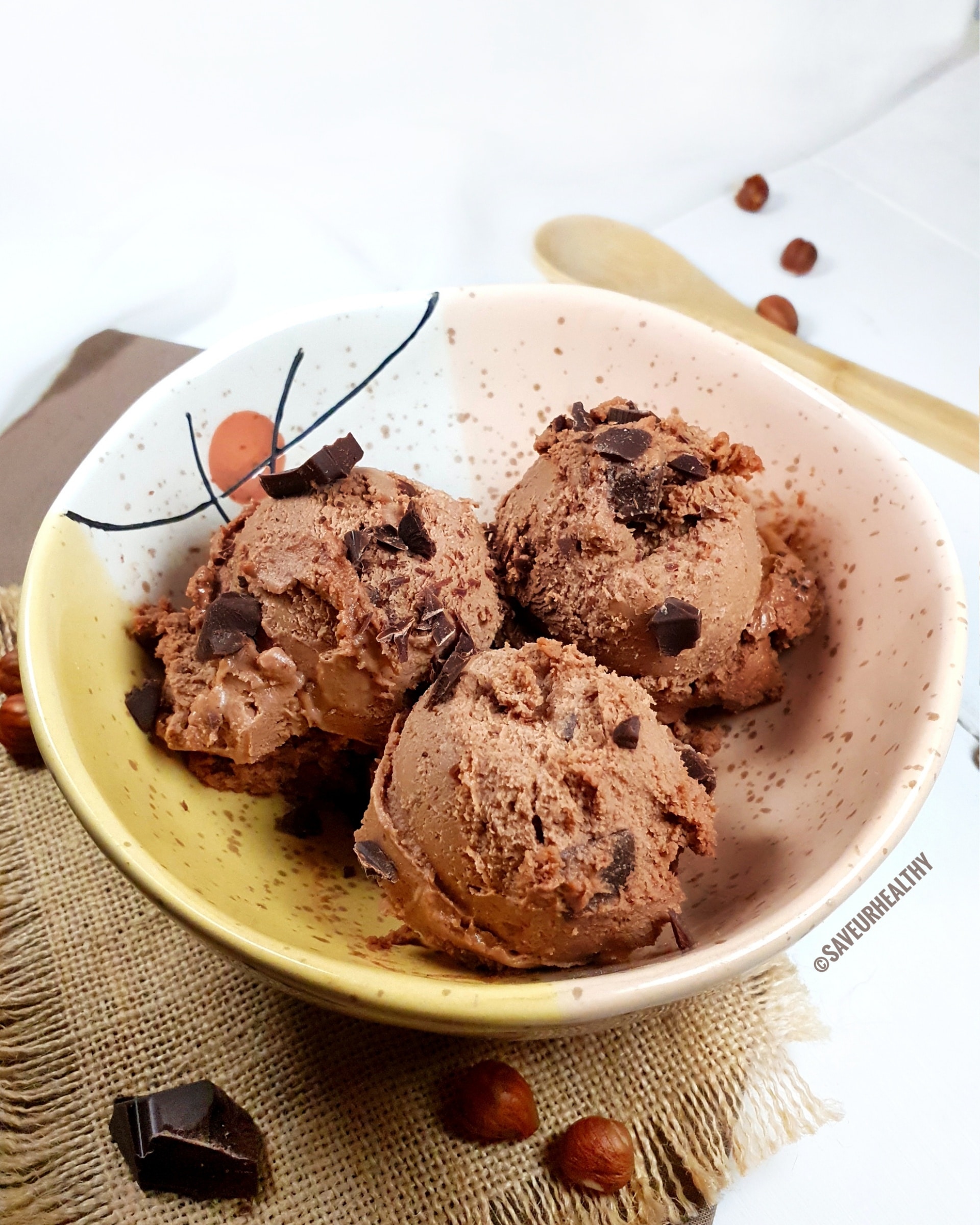 GLACE au NUTELLA MAISON (vegan-sans sorbetière)
