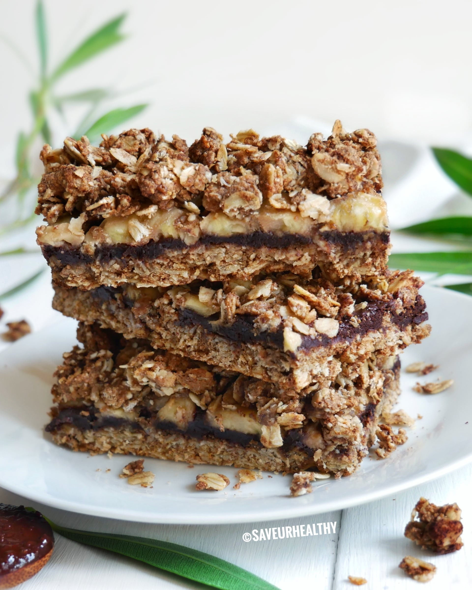 barre crumble avoine chocolat banane