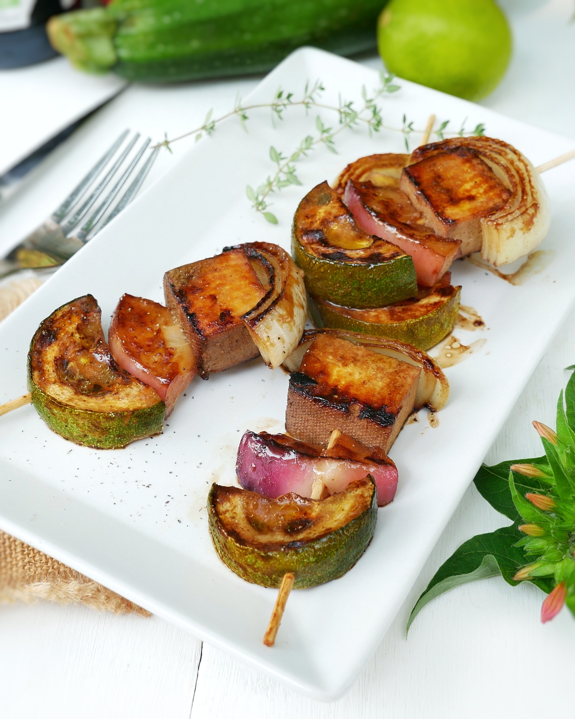 BROCHETTES TOFU NECTARINE