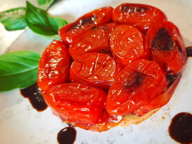 TARTE TATIN TOMATES CERISES (vegan, sans gluten)