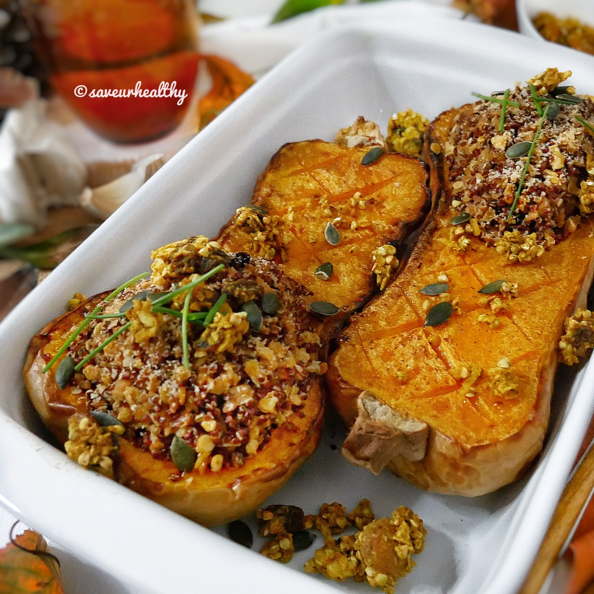 BUTTERNUT FARCIE AU QUINOA (VEGAN - SANS GLUTEN)
