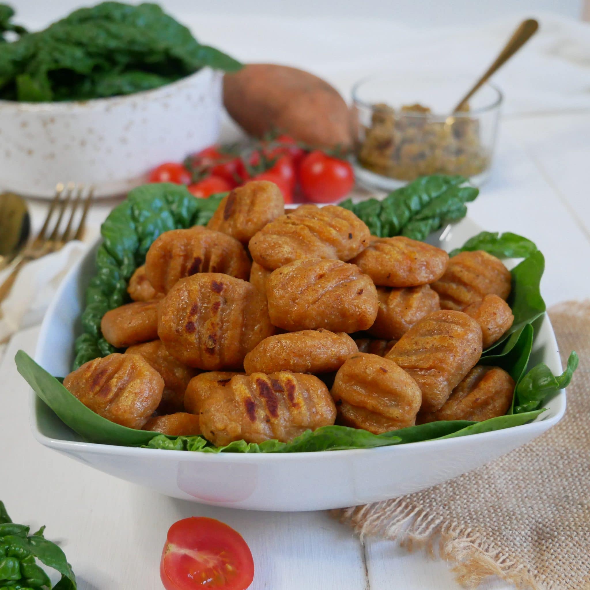 gnocchi patate douce sans gluten, vegan