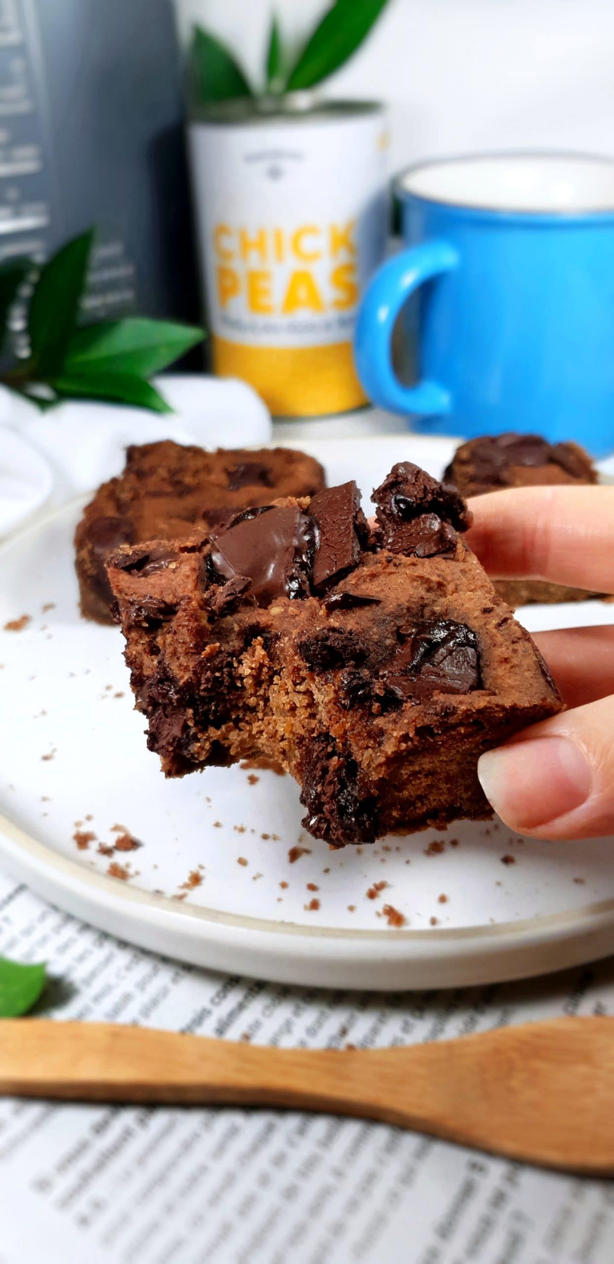 BROWNIE BLOND AUX POIS CHICHES (sans gluten-vegan)