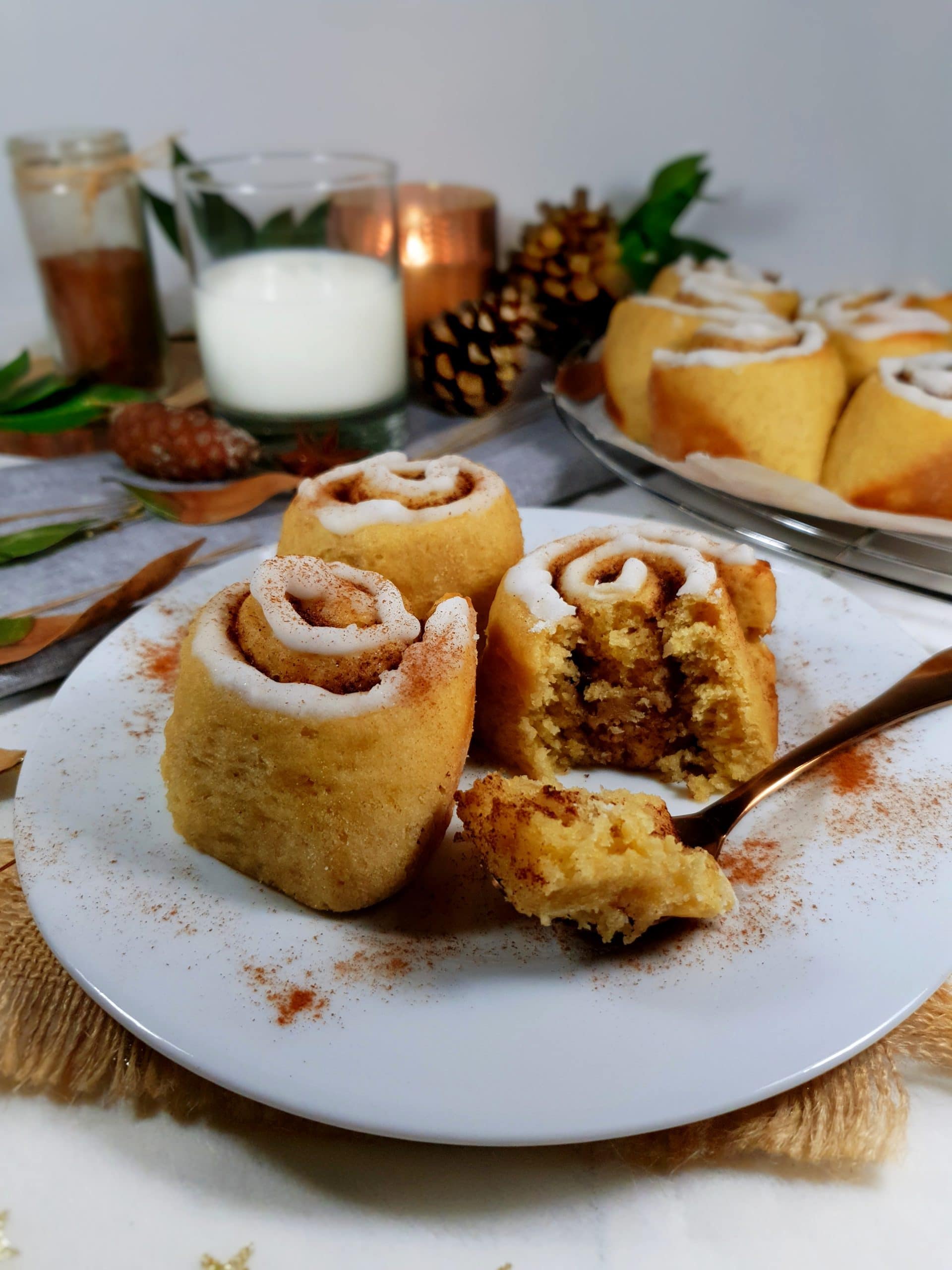 cinnamon rolls sans lactose & farine de kamut